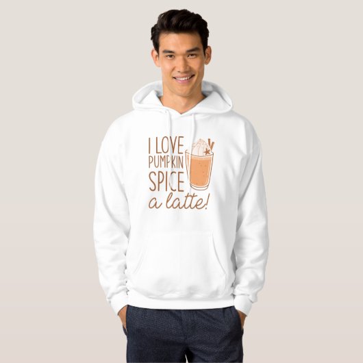 Ik hou van pompoenspice A Latte Hoodie (Voorkant volledig)