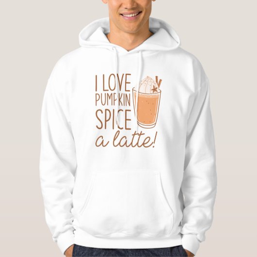 Ik hou van pompoenspice A Latte Hoodie (Voorkant)