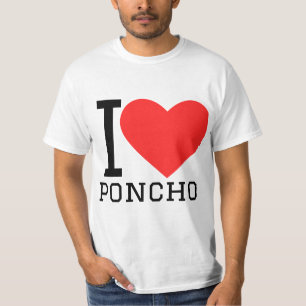 Ik hou van poncho t-shirt