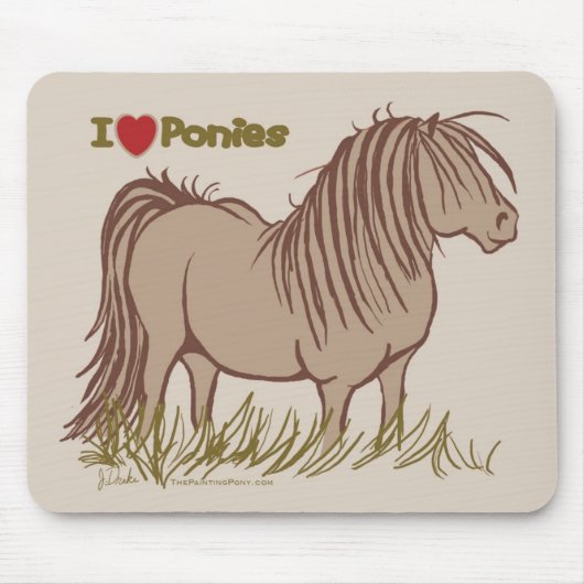 Ik hou van Ponies Muismat (Voorkant)