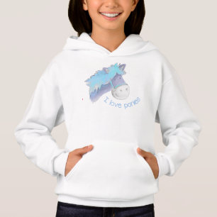 Ik hou van pony's Peter Patter blue art horse t-sh