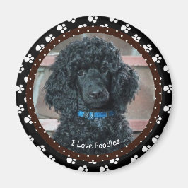 Ik hou van Poodles Magnet Magneet