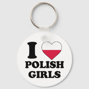 Ik hou van Poolse meisjes Sleutelhanger