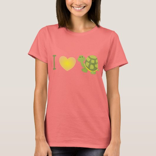 Ik hou van Pop Turtle T-shirt (Voorkant)