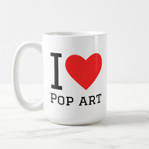 Ik hou van popart koffiemok