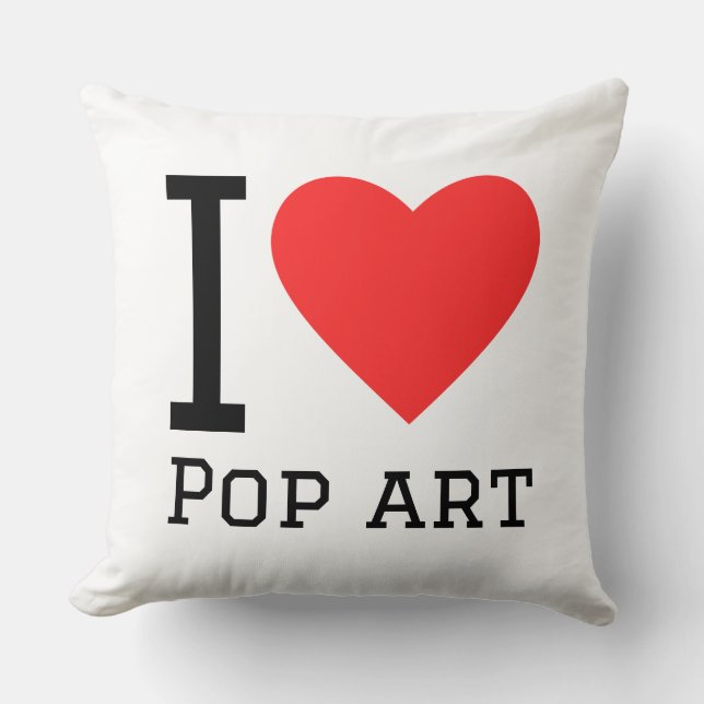Ik hou van popart kussen (Voorkant)