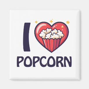 Ik hou van Popcorn Magneet