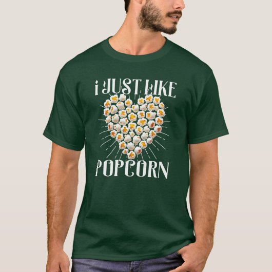 Ik hou van popcorn t-shirt (Voorkant)