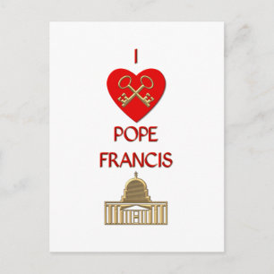 Ik hou van Pope Francis Briefkaart