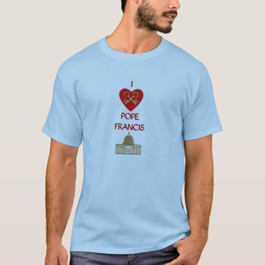 Ik hou van Pope Francis T-shirt (Voorkant)