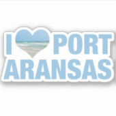 Ik hou van Port Aransas Sticker (Voorkant)