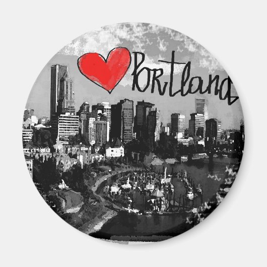 Ik hou van Portland Magneet (Voorkant)