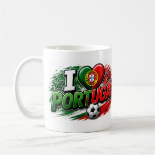 Ik hou van PORTUGAL Fan Portugese trots Voetbal Koffiemok