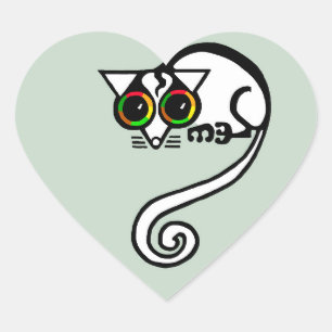 Ik hou van POSSUMS- Marsupial -Aussie wildlife- Gr Hart Sticker