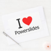 Ik hou van Powerdia's Rechthoekige Sticker (Envelop)