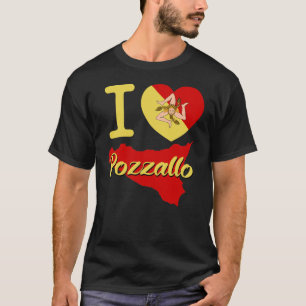 Ik hou van Pozzallo (ik Siciliaans hart Pozzallo) T-shirt