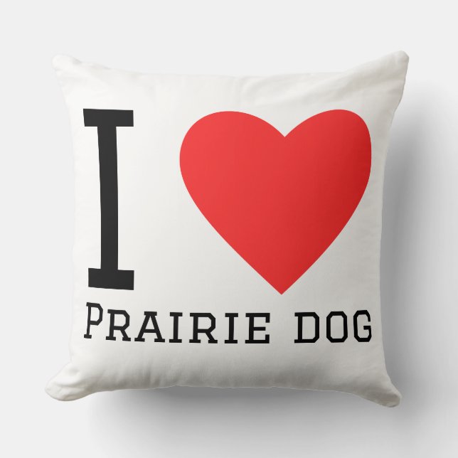 Ik hou van prairiehond kussen (Voorkant)