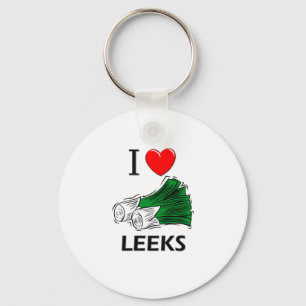 Ik hou van prei sleutelhanger