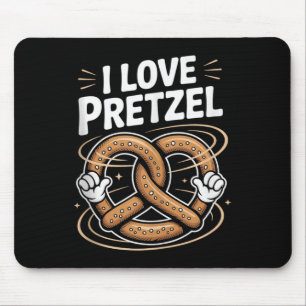 Ik hou van Pretzel Fun Foodie Delight Tanktop Muismat