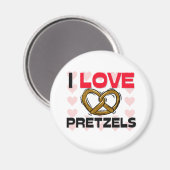 Ik hou van pretzels magneet (Voorkant / Achterkant)