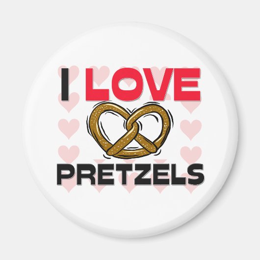 Ik hou van pretzels magneet (Voorkant)