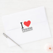 Ik hou van proces engineering vierkante sticker (Envelop)