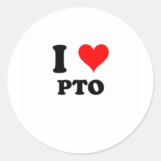 Ik hou van Pto Ronde Sticker (Voorkant)