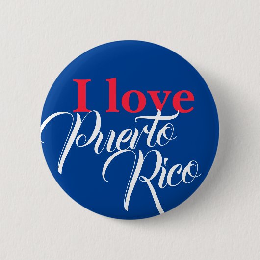 Ik hou van Puerto Rico Ronde Button 5,7 Cm (Voorkant)
