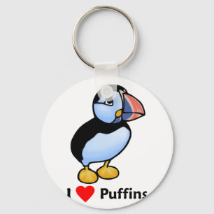 Ik hou van Puffins Sleutelhanger