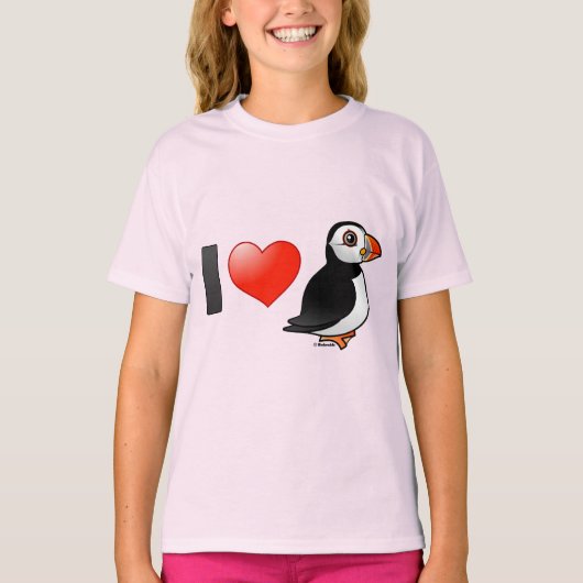 Ik hou van Puffins T-shirt (Voorkant)