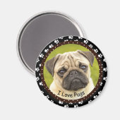 Ik hou van Pugs 2 Magneet (Voorkant / Achterkant)