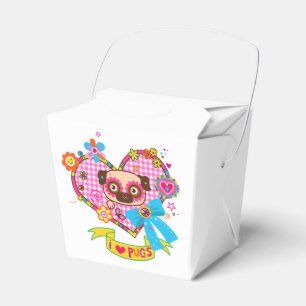 Ik hou van Pugs! Favor Box Bedankdoosjes