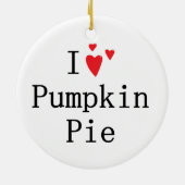 Ik hou van Pumpkin Pie Keramisch Ornament (Achterkant)