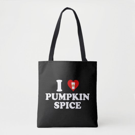 Ik hou van Pumpkin Spice Draagtas (Voorkant)