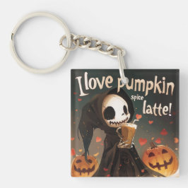 Ik hou van Pumpkin Spice Latte digitale kunst Sleutelhanger
