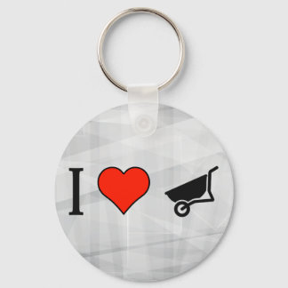 Ik hou van Pushing A Wheelbarrow Sleutelhanger