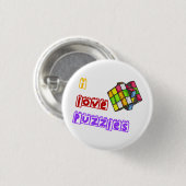 Ik hou van puzzels ronde button 3,2 cm (Voorkant /achterkant)