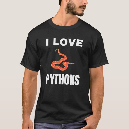 Ik hou van Pythons T-shirt (Voorkant)