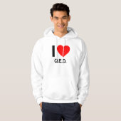 Ik hou van Q.E.D. Hoodie (Voorkant volledig)