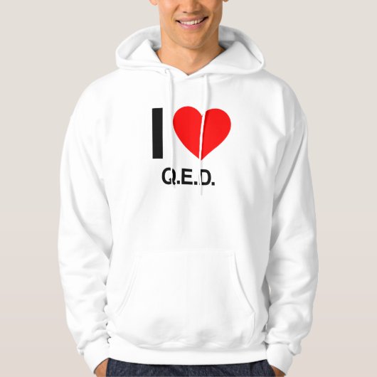 Ik hou van Q.E.D. Hoodie (Voorkant)