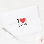 Ik hou van qatar vierkante sticker (Envelop)