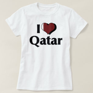 Ik hou van Qatar Vlag Shirt