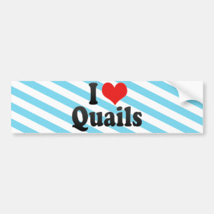 Ik hou van Quails Bumpersticker