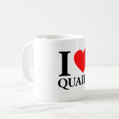 Ik hou van Quails Koffiemok (Voorkant links)