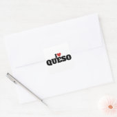 Ik hou van Queso Vierkante Sticker (Envelop)