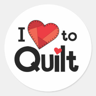 Ik hou van quilten - Leuke sticker