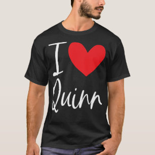 Ik hou van Quinn Name Personalized Boy Man BFF Fri T-shirt