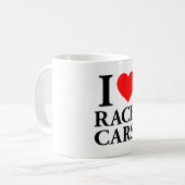 Ik hou van raceauto's koffiemok (Voorkant links)
