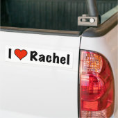 Ik hou van Rachel Bumpersticker (Op Truck)