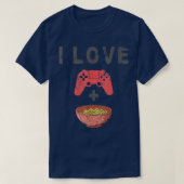 Ik hou van raderwerk en gaming grappige reportage t-shirt (Design voorkant)